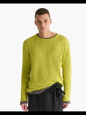 ATM SLUB JERSEY LONG SLEEVE DESTROYED TEE